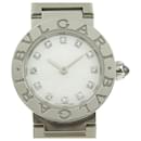 BVLGARI Women's Bvlgari Bvlgari Watch with 12P Diamond & Mother of Pearl Shell Dial, Stainless Steel, Silver in Excellent Condition - Bulgari