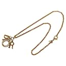 Dior Logo Charm Necklace Gold Plated in Very Good Condition - & Other Stories