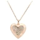 K18PG Unforgettable Heart Diamond Necklace 0.35ct Pink Gold in Great Condition - & Other Stories