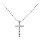 Collar de diamante Vendome Aoyama Cross 0.12ct K18WG en excelente estado - & Other Stories