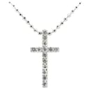 Collier en diamant Vendome Aoyama Cross 0,12 ct K18WG or blanc en excellent état - & Other Stories