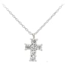 Collar de diamante Vendome Aoyama Cross 0.18ct PT900/PT850 de platino en excelente estado - & Other Stories