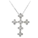 Collier en diamant Vendome Aoyama 0,14 ct Croix K18WG Or blanc en excellent état - & Other Stories