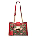 Borsa a spalla Gucci GG Supreme Apple Padlock Chain in pelle PVC 498156 in ottime condizioni