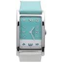 Tiffany & Co  TIFFANY & CO Montre-bracelet pour femmes en acier inoxydable et bracelet en cuir East West 63520071 Métal Autre 6.3520071E7 en excellent état