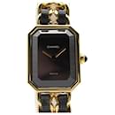 Chanel  CHANEL Premiere L Women's Wrist Watch H0001, Quartz, Gold Plated with Leather Strap, Used - CC Design Metal Other H0001 in Great Condition