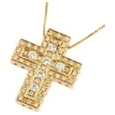 Damiani K18PG Cross Necklace with Melée Diamonds - Preowned in Great Condition - & Other Stories