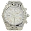 BREITLING Crosswind Chronograph Men's Automatic Watch with White Dial and Date, Model A13355, in Stainless Steel in Excellent Condition - Breitling