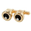 K18PG Platinum and Black Stone Cufflinks with 0.05ct Melée Diamonds, Gold Men's Accessory - Preowned  in Excellent Condition - & Other Stories