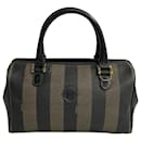 Fendi Pequin Boston Bag  Canvas Handbag in Very Good Condition