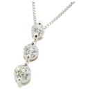 LOVE RENAISSANCE Platinum PT900 Necklace with 3P Diamonds (0.507ct/0.352ct/0.255ct), High Quality, Ladies' Silver in Excellent Condition - & Other Stories