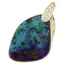 K18YG Pendant with 27.35ct Boulder Opal and 0.22ct Diamonds for Ladies in Excellent Condition - & Other Stories