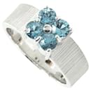 Kenji Kiuchi Designer Aquamarine 0.77ct Pt900 Platinum Ring, Size 12.5, 11.6g Ladies Silver Ring in Excellent Condition - & Other Stories