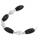 Authentic K18 White Gold Magnetic Long Shawl Necklace with Natural Black Tourmaline for Ladies in Excellent Condition - & Other Stories