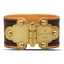 Bracelet Bangle Save It Monogram Louis Vuitton en cuir PVC M6611E en très bon état