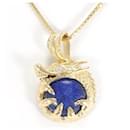 K18 Yellow Gold Lapis Lazuli Necklace in Excellent Condition - & Other Stories