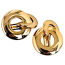 Dior Gold Plated Earrings Clip-On in Very Good Condition - & Other Stories