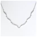 PT dames900 Platine et PT850 Collier avec 0.064CT Diamond, LENGTH 43cm, Poids 8.0g en excellent état - & Other Stories