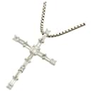 Platinum Pt850 and Pt900 Necklace with Diamond Melee (0.48ct), Cross Design for Ladies in Excellent Condition - & Other Stories