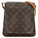 Louis Vuitton Monogram Musette Salsa langer Schultertasche M51387 aus braunem PVC-Leder in sehr gutem Zustand