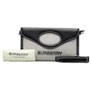 Bolsa Burberry Logo Horseferry 2WAY em lona de algodão e couro em muito bom estado