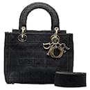 Dior Lady D-Lite Cannage Canvas Handbag in Very Good Condition