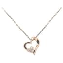 K10PG Pink Gold Diamond Heart Motif Necklace in Great Condition - & Other Stories