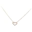 K10PG Pink Gold Diamond Heart Necklace in Great Condition - & Other Stories