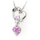 Pre-owned 18K White Gold Pink Sapphire Necklace in Great Condition - & Other Stories