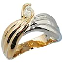 Bague en diamant en or jaune K18YG et platine Pt900 6,5 en excellent état - & Other Stories