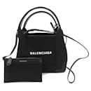 Balenciaga Navy Cabas XS Tote Canvas Shoulder Bag 3903462HH3N1000 in Great Condition