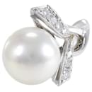 PT850 Platinum Pearl Ring with Diamond in Excellent Condition - & Other Stories