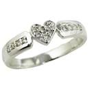 K18WG White Gold Diamond Heart Motif Ring 9.5 in Great Condition - & Other Stories