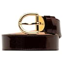 Ceinture en cuir verni monogramme Louis Vuitton 80/32 M6979 en très bon état général