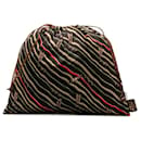 Loewe Canvas Drawstring Pouch Black Green Multicolor in Great Condition