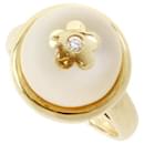 Nessun marchio carino K18 Anello in Oro Giallo con Conchiglia Naturale, diamante 0.03ct, Size 11.5, Peso 5.9g (Pre-Owned) In ottime condizioni - & Other Stories