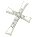 No Brand Ladies' Cross Pendant Top featuring 0.35ct Melee Diamond in K18 White Gold in Excellent Condition - & Other Stories