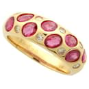 No Brand Ladies' Ring with Natural Corundum Ruby 1.72ct & Melee Diamond 0.20ct, Size 11 in K18 Yellow Gold in Excellent Condition - & Other Stories