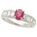 0.88ct rosa Saphir und 0.87ct Melee Diamantring in PT 900 Platin in ausgezeichnetem Zustand - & Other Stories