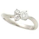 Platinum Pt900 Ring with 3 Diamonds totalling 0.50ct, Size 10 for Ladies in Excellent Condition - & Other Stories