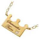 Samantha Tiara K18YG Necklace with Diamond (0.01ct) and Crown Motif for Ladies in Excellent Condition - & Other Stories