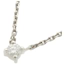 Elegant Platinum Pt850 Diamond Necklace, 0.12ct Simple Unbranded Style for Women, Pre-owned in Excellent Condition - & Other Stories