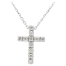 Pre-owned 18K White Gold Diamond Cross Necklace in Great Condition - & Other Stories