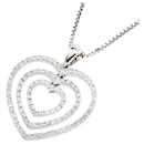 Bijoux Maki Collier Triple Coeur avec 0.62ct Diamants en K18 Or blanc - Femme en excellent état - & Other Stories