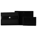 Versace Vintage Medusa Gurkha Bifold Wallet Canvas Leather Black in Great Condition