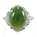 PT900 Platinum Nephrite Ring 10.5 in Excellent Condition - & Other Stories