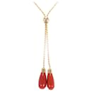 K18 Yellow Gold Coral Necklace in Pristine Condition - & Other Stories