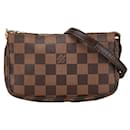 Bolso de mano Louis Vuitton Damier Mini Pochette Accessoires N58009 de cuero PVC marrón en muy buen estado