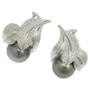 Black Cultured Pearl Earrings 11mm in Platinum PT900 for Women in Great Condition - & Other Stories