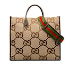 Gucci Jumbo GG Canvas Leather 2WAY Shoulder Tote Bag 678839 in Very Good Condition